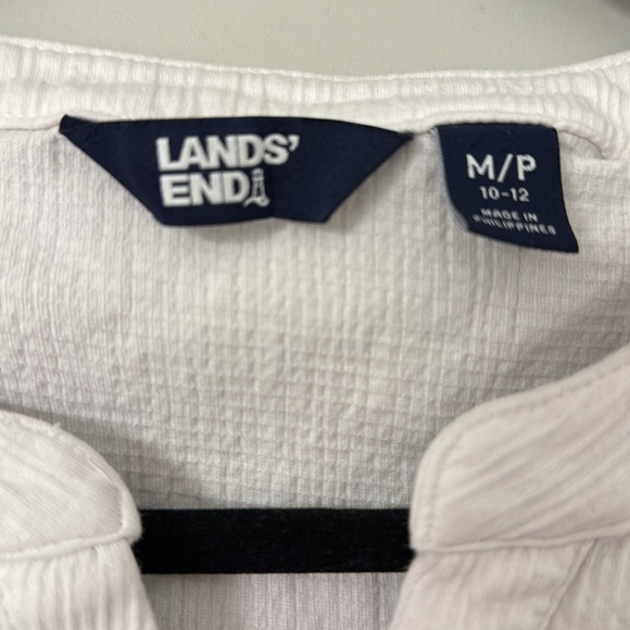 Lands end white button up tank top - Picture 2 of 2